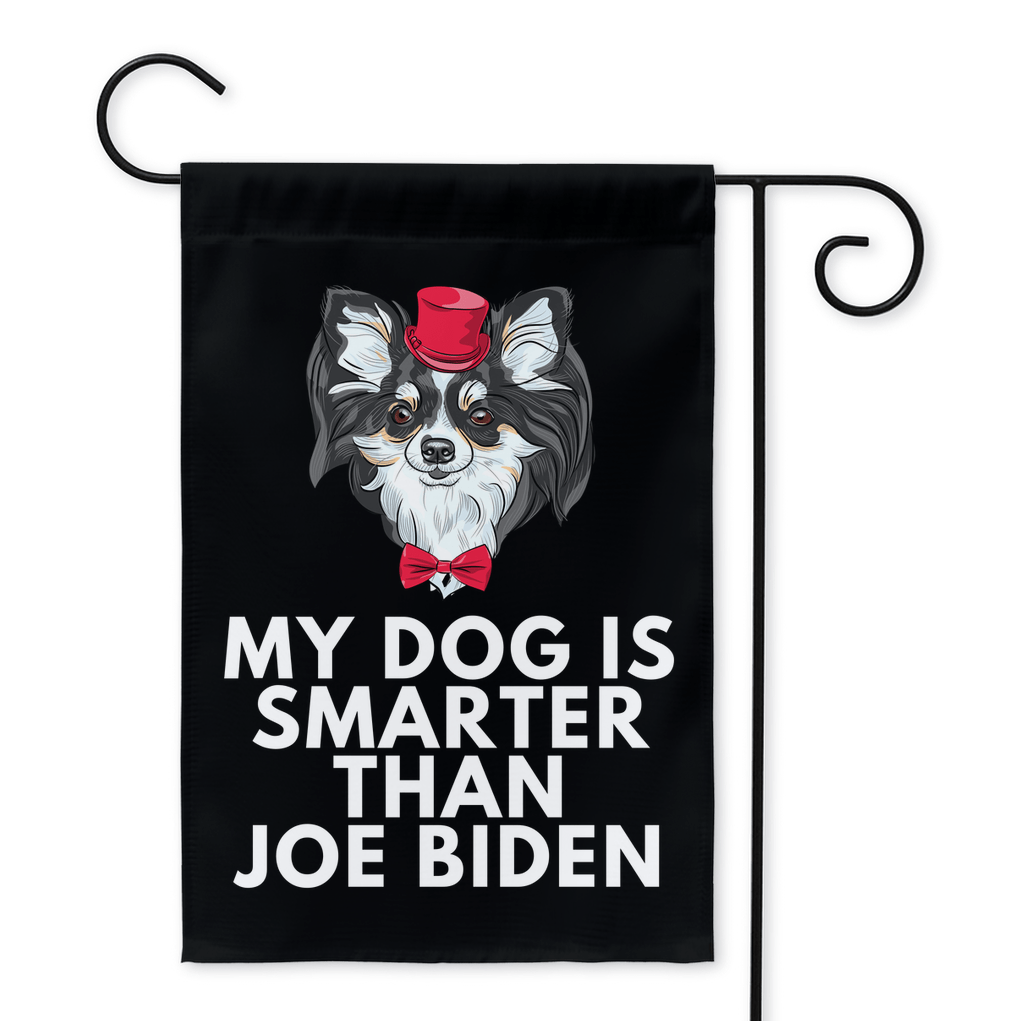 My Chihuahua Is Smarter Than Joe Biden (Yard Flags) Funny Gift For Anti Biden, Biden Sucks, Republican Dog Lover 12x18 inch