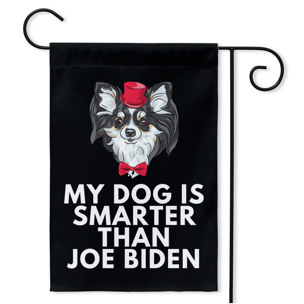 My Chihuahua Is Smarter Than Joe Biden (Yard Flags) Funny Gift For Anti Biden, Biden Sucks, Republican Dog Lover 18.325x27 inch
