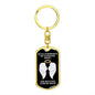 My Ex-Stepmom Is My Guardian Angel Dog Tag Keychain - Watches Over My Back - Memorial Gift, Loss of Ex-Stepmom Death, Sympathy Gift Dog Tag with Swivel Keychain (Gold) / No