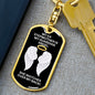 My Ex-Stepmother Is My Guardian Angel Dog Tag Keychain - Watches Over My Back - Memorial Gift, Loss of Ex-Stepmother Death, Sympathy Gift