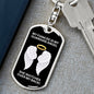 My Fiancee Is My Guardian Angel Dog Tag Keychain - Watches Over My Back - Loss of Fiancee, Memorial Gift, Fiancee Death, Sympathy Gift