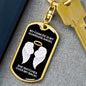 My Fiancee Is My Guardian Angel Dog Tag Keychain - Watches Over My Back - Loss of Fiancee, Memorial Gift, Fiancee Death, Sympathy Gift