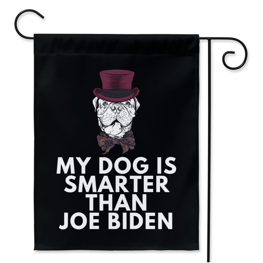 My French Mastiff Is Smarter Than Joe Biden (Yard Flags) Funny Gift For Anti Biden, Biden Sucks, Republican Dog Lover 24.5x32.125 inch
