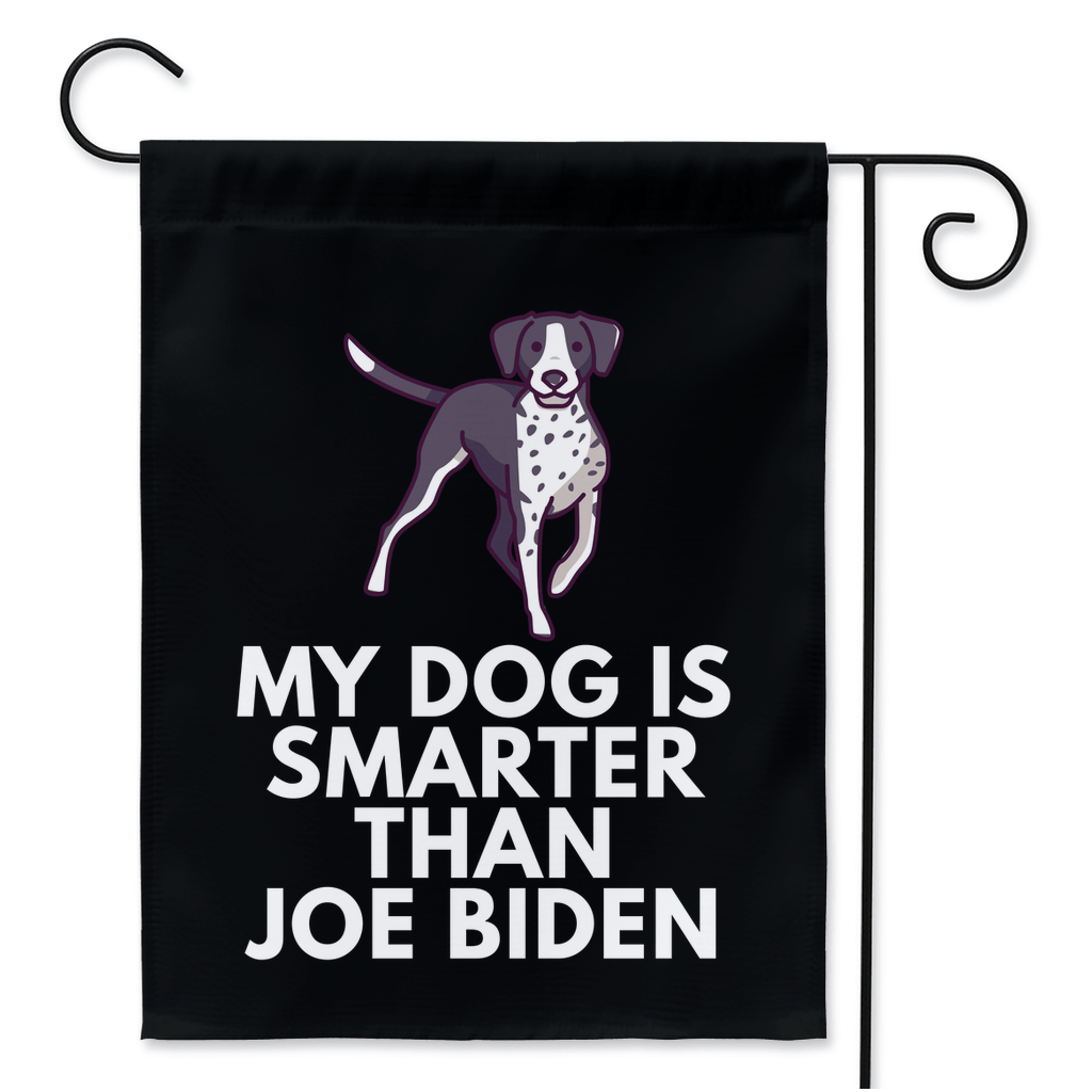 My German Shorthaired Pointer Is Smarter Than Joe Biden (Yard Flags) Funny Gift For Anti Biden, Biden Sucks, Republican Dog Lover 24.5x32.125 inch