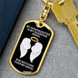 My Goddaughter Is My Guardian Angel Dog Tag Keychain - Watches Over My Back - Memorial Gift, Loss of Goddaughter Death, Sympathy Gift