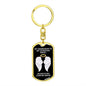 My Grandaddy Is My Guardian Angel Dog Tag Keychain - Watches Over My Back - Loss of Grandaddy, Memorial Gift, Grandaddy Death, Sympathy Gift Dog Tag with Swivel Keychain (Gold) / No