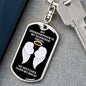 My Grandnephew Is My Guardian Angel Dog Tag Keychain - Watches Over My Back - Memorial Gift, Loss of Grandnephew Death, Sympathy Gift