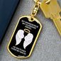 My Grandson Is My Guardian Angel Dog Tag Keychain - Watches Over My Back - Loss of Grandson, Memorial Gift, Grandson Death, Sympathy Gift