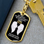 My Great-Grandmother Is My Guardian Angel Dog Tag Keychain - Watches Over My Back - Memorial Gift, Loss, Death, Sympathy Gift