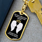 My Half Brother Is My Guardian Angel Dog Tag Keychain - Watches Over My Back - Memorial Gift, Loss of Half Brother Death, Sympathy Gift