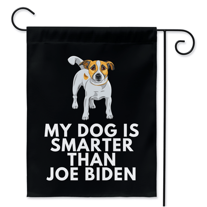 My Jack Russell Terrier Is Smarter Than Joe Biden (Yard Flags) Funny Gift For Anti Biden, Biden Sucks, Republican Dog Lover 24.5x32.125 inch