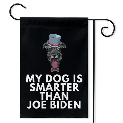 My Schnauzer Is Smarter Than Joe Biden (Yard Flags) Funny Gift For Anti Biden, Biden Sucks, Republican Dog Lover 18.325x27 inch
