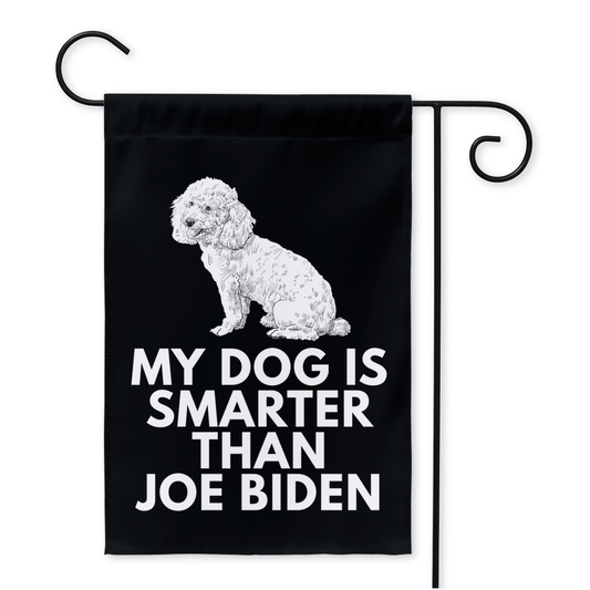 My Shih Tzu Is Smarter Than Joe Biden (Yard Flags) Funny Gift For Anti Biden, Biden Sucks, Republican Dog Lover Double / 12x18 inch