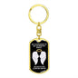 My Stepdaddy Is My Guardian Angel Dog Tag Keychain - Watches Over My Back - Loss of Stepdaddy, Memorial Gift, Stepdaddy Death, Sympathy Gift Dog Tag with Swivel Keychain (Gold) / No