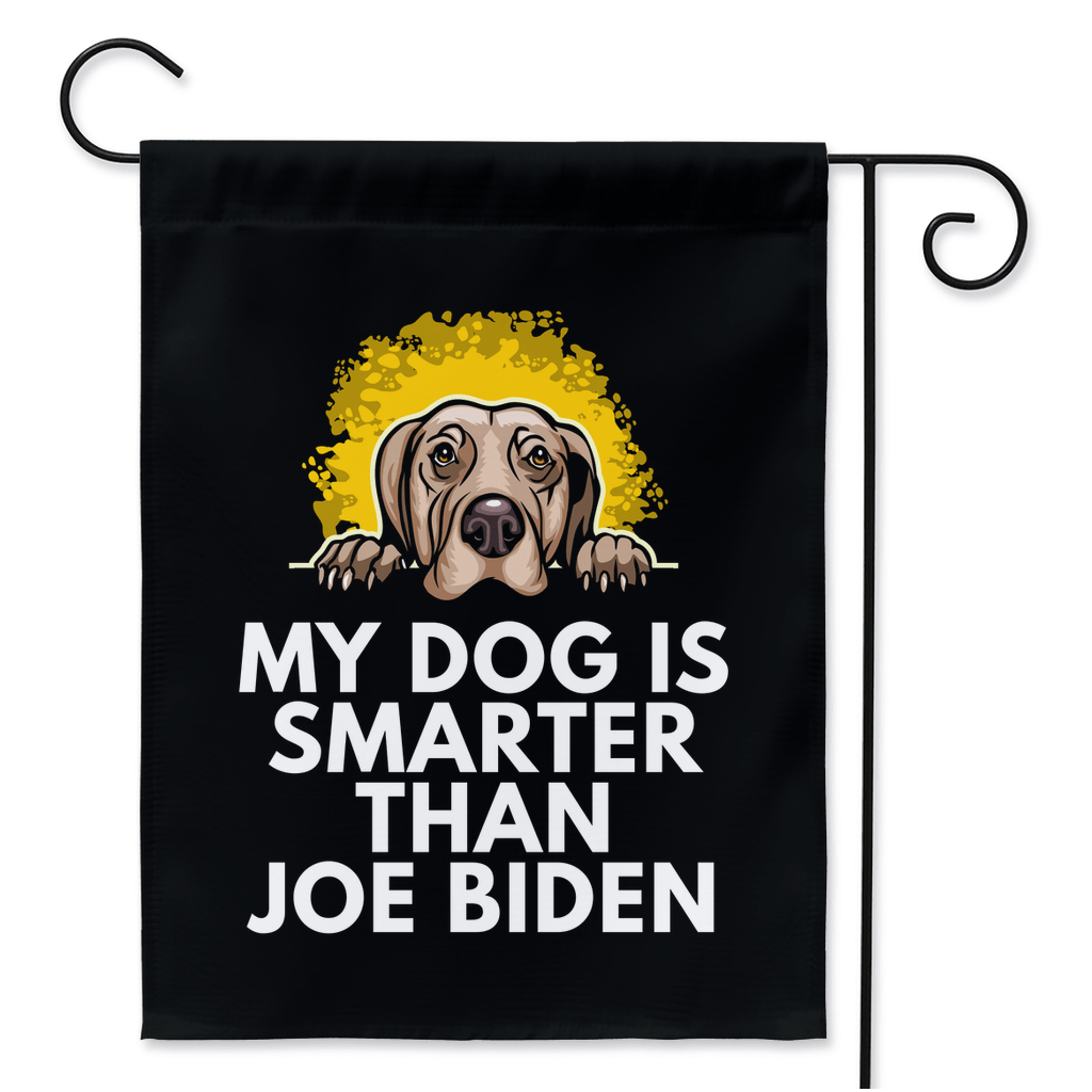 My Weimaraner Is Smarter Than Joe Biden (Yard Flags) Funny Gift For Anti Biden, Biden Sucks, Republican Dog Lover 24.5x32.125 inch