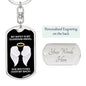 My Wifey Is My Guardian Angel Dog Tag Keychain - Watches Over My Back - Loss of Wifey, Memorial Gift, Wifey Death, Sympathy Gift