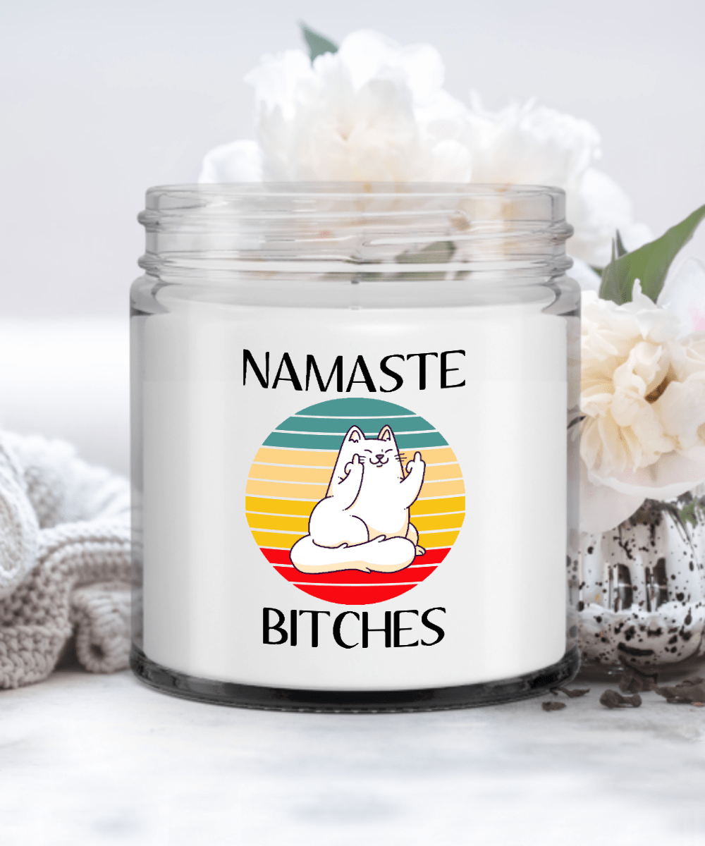 Namaste, Bitches! Candle, Funny Gift for Yogis, Yoga Lovers Candle