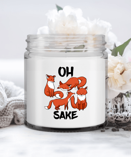 Oh Four Fox Sake Candle, For Fuck's Sake, Funny Gift for Offensive Fox Lovers Candle