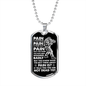 Pain Is Your Friend Dog Tag - Gift for Veteran Military Chain (Silver) / No