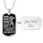 Pain Is Your Friend Dog Tag - Gift for Veteran Military Chain (Silver) / Yes