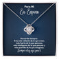 Para Mi Ex-Esposa Collar - To My Ex-Wife en Español - Recuerda Siempre - Graduación Motivacional, Boda o Regalo de Cumpleaños 14K White Gold Finish / Standard Box