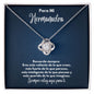 Para Mi Hermanastra Collar - To My Stepsister en Español - Recuerda Siempre - Graduación Motivacional, Boda o Regalo de Cumpleaños 14K White Gold Finish / Standard Box