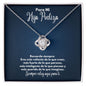 Para Mi Hija Postiza Collar - To My Bonus Daughter en Español - Recuerda Siempre - Graduación Motivacional, Boda o Regalo de Cumpleaños 14K White Gold Finish / Standard Box