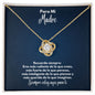 Para Mi Madre Collar - To My Mother en Español - Recuerda Siempre - Graduación Motivacional, Boda o Regalo de Cumpleaños 18K Yellow Gold Finish / Standard Box