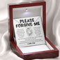 Please Forgive Me Necklace - I'm Sorry Apology Gift - I Apologize Forgive Me - Forever Love Forgiveness Jewelry