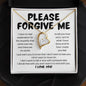 Please Forgive Me Necklace - I'm Sorry Apology Gift - I Apologize Forgive Me - Forever Love Forgiveness Jewelry
