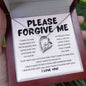 Please Forgive Me Necklace - I'm Sorry Apology Gift - I Apologize Forgive Me - Forever Love Forgiveness Jewelry