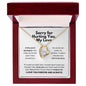 Sorry for Hurting You, My Love Necklace - Apology Gift - I Apologize Forgive Me - Forever Love Forgiveness Jewelry 18k Yellow Gold Finish / Luxury Box