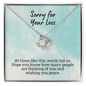 Sorry for Your Loss of Loved One Necklace - Sympathy Bereavement Condolence Gift - In Loving Memory - Remembrance Memorial Grief Jewelry 14K White Gold Finish / Standard Box