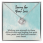 Sorry for Your Loss of Loved One Necklace - Sympathy Bereavement Condolence Gift - In Loving Memory - Remembrance Memorial Grief Jewelry 14K White Gold Finish / Standard Box