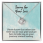 Sorry for Your Loss of Loved One Necklace - Sympathy Bereavement Condolence Gift - In Loving Memory - Remembrance Memorial Grief Jewelry 14K White Gold Finish / Standard Box