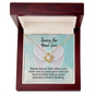 Sorry for Your Loss of Loved One Necklace - Sympathy Bereavement Condolence Gift - In Loving Memory - Remembrance Memorial Grief Jewelry 18K Yellow Gold Finish / Luxury Box
