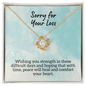 Sorry for Your Loss of Loved One Necklace - Sympathy Bereavement Condolence Gift - In Loving Memory - Remembrance Memorial Grief Jewelry 18K Yellow Gold Finish / Standard Box
