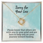 Sorry for Your Loss of Loved One Necklace - Sympathy Bereavement Condolence Gift - In Loving Memory - Remembrance Memorial Grief Jewelry 18K Yellow Gold Finish / Standard Box