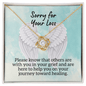 Sorry for Your Loss of Loved One Necklace - Sympathy Bereavement Condolence Gift - In Loving Memory - Remembrance Memorial Grief Jewelry 18K Yellow Gold Finish / Standard Box