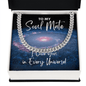 Soul Mate Cuban Link Chain Gift - I Love You In Every Universe Necklace - Jewelry for Doctor Strange Fan Soulmate Stainless Steel Cuban Link Chain / Standard Box
