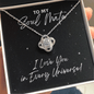 Soul Mate Gift - I Love You In Every Universe Jewelry - Necklace for Dr. Strange Fan Two Toned Box