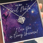 Soul Mate Necklace - I Love You In Every Universe Gift - Jewelry for Dr. Strange Fan Two Toned Box