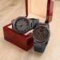 Stay Safe I Need You Here With Me Engraved Wooden Watch - Gift for Police Office Husband Father - Father's Day Gift - Cop Birthday, Xmas