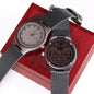 Stay Safe I Need You Here With Me Engraved Wooden Watch - Gift for Police Office Husband Father - Father's Day Gift - Cop Birthday, Xmas Luxury Box