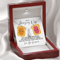 To My Amazing Wife Necklace - You&#39;re the PB to My J - Funny Gift for Valentines Day, Anniversary, Birthday Mahogany Style Luxury Box