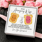 To My Amazing Wife Necklace - You&#39;re the PB to My J - Funny Gifts for Valentines Day, Anniversary, Birthday
