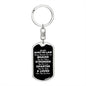 To My Aunt-in-law Dog Tag Keychain - Always Remember You Are Braver - Motivational Graduation Gift - Aunt-in-law Birthday Christmas Gift Dog Tag with Swivel Keychain (Steel) / No