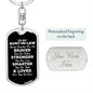 To My Aunt-in-law Dog Tag Keychain - Always Remember You Are Braver - Motivational Graduation Gift - Aunt-in-law Birthday Christmas Gift Dog Tag with Swivel Keychain (Steel) / Yes