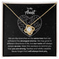 To My Aunt Necklace - Gift for Aunt - Branches on the Same Tree - Motivational Graduation, Birthday, Christmas, Wedding Gift 18K Yellow Gold Finish / Standard Box
