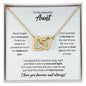 To My Aunt Necklace - Promise to Love You - Motivational Graduation Gift - Aunt Birthday Gift - Christmas Gift 18K Yellow Gold Finish / Standard Box